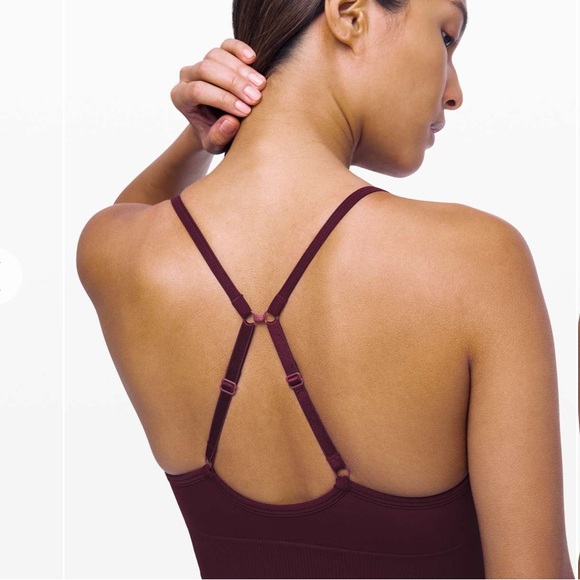 Lululemon Ebb to Street Sports Bra Burgundy - Picture 3 of 5